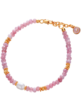 水晶天然石天然珍珠串珠手链女