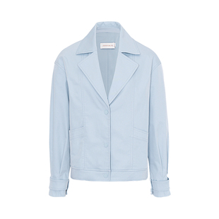 【蓝调索罗娜】JESSIE都市西装领风衣外套女春夏长袖短款韩版上衣