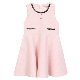 IVY HOUSE常春藤儿童装女童连衣裙秋季款 小香风背心裙外套亲子装