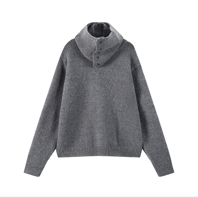 秋新围脖两件套短款毛衣