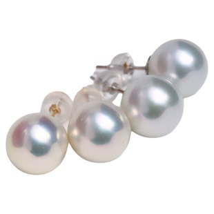 澳白平替天花板爱迪生珍珠耳钉18K金淡水珍珠耳环10mm大女主耳饰