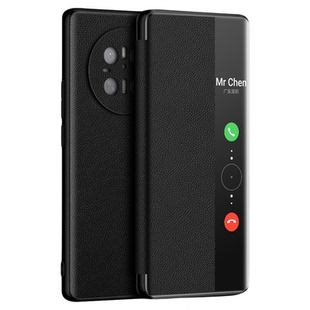 适用华为mate70pro手机壳真皮翻盖mate70新款智能视窗mate60保护套pro+镜头全包防摔M70优享版皮套50pro外壳