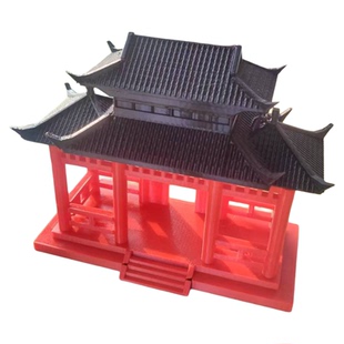 微缩仿古门楼山门古建筑模型鱼缸茶吧台楼盘沙盘造景颜色尺寸定制