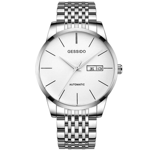 男士职场商务镂空手表全自动机械表防水简约瑞士进口超薄钢带男表