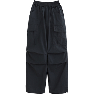 NNGZ山系户外女童工装休闲裤春季宽松百搭儿童伞兵裤童装直筒裤子