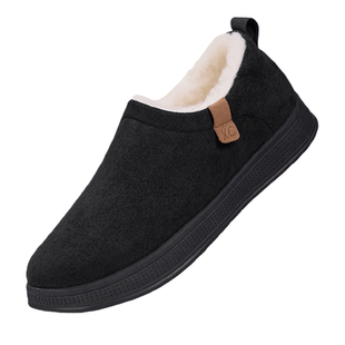 绵羊毛雪地靴男冬季工地工作一脚蹬棉鞋加厚保暖软底爸爸棉靴耐磨