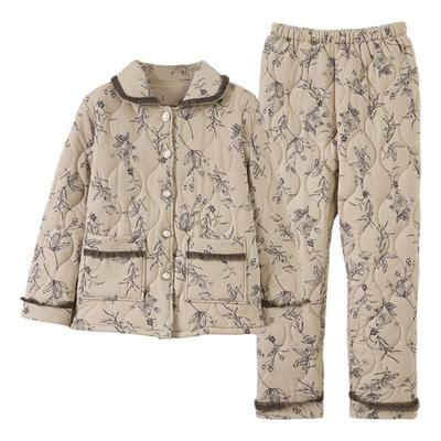 睡衣女士冬季纯棉夹棉家居服