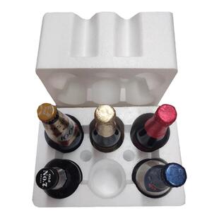 啤酒鸡尾酒6支装泡沫箱玻璃瓶冰锐饮料快递专用运输防震抗摔