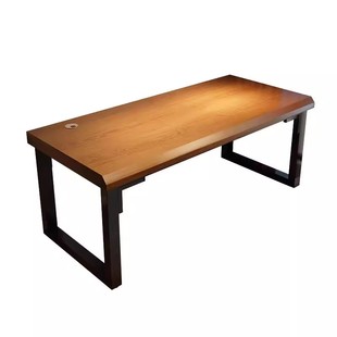 纯实木电脑桌台式卧室家用办公桌长条书桌工作台洞洞板置物架套装