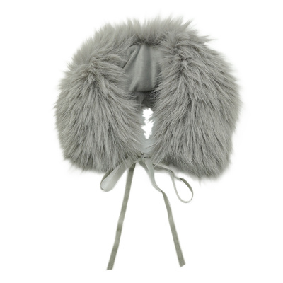 韩系氛围感系带毛毛围巾女款冬季