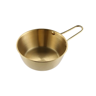 韩式316不锈钢米酒碗带手柄调料碗加厚泡面碗料理店专用热凉酒碗