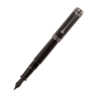 东东笔墨 意大利Aurora奥罗拉泰坦钢笔磨砂黑红金14K金书法尖好用