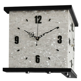 现代简约轻奢创意双面挂钟客厅时钟挂墙时尚家用两面墙角石英钟表