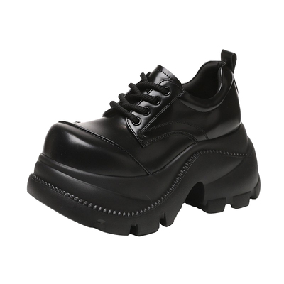 厚底小皮鞋大头鞋2025秋冬加绒