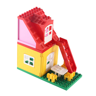 大颗粒积木配件儿童益智玩具乐园滑梯摩天轮秋千房子门窗散件零件