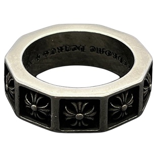 s925纯银克罗伈复古十字花戒指男女欧美哥特风个性嘻哈指环经典款