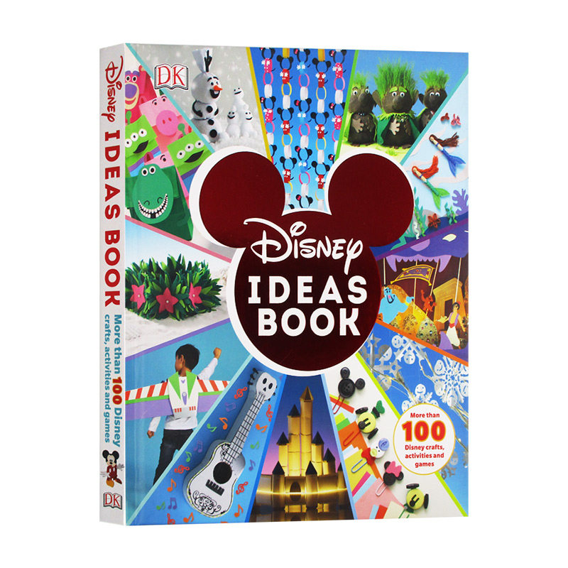 DK迪士尼创意书 Disney Ideas Book 迪士尼儿童手工制作 活动 游戏指南 英文原版儿童游戏互动书 智力开发 精装