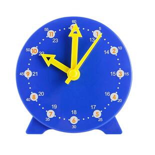 钟表模型 儿童钟面模型学生用3三针联动 小学数学教学教具10cm中号一二年级小学生数学用具认识时间