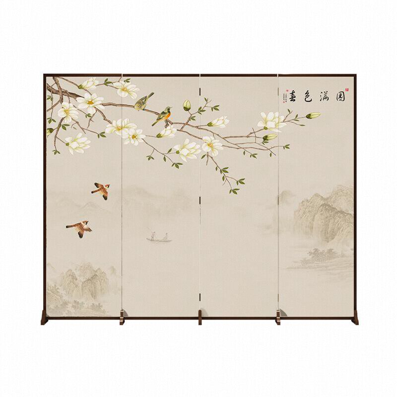 实木屏风可开发票包邮送底座
