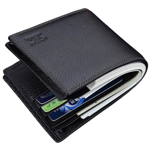 七匹狼男士钱包加厚短款大容量真皮夹加宽2026新款加大软牛皮折叠