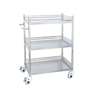 医用不锈钢医疗治疗车换药车手术室器械车双层美容院置物小推车