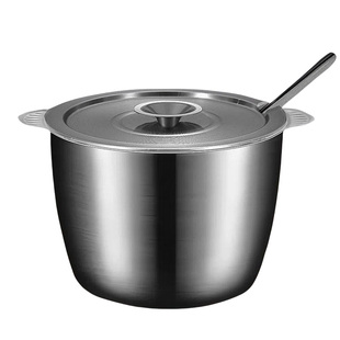 大容量不锈钢油罐带盖带勺家用厨房双耳油桶油锅油盆耐高温猪油罐