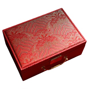 汉堂九官礼金箱彩礼钱盒子高端婚庆订婚提亲10万40万现金聘礼盒