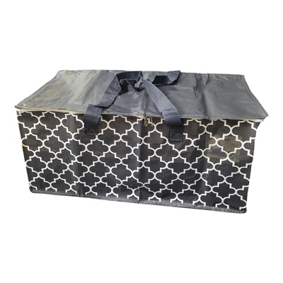 外贸原单超大号小清新防水编织手提拉链包环保袋被子收纳袋搬家袋