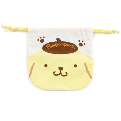日本Sanrio正品Pompompurin布甸狗 束口袋抽繩布袋收納袋整理袋
