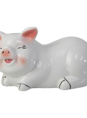 陶瓷招财十二生肖猪摆件客厅玄关