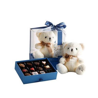 比利时进口巧克力小熊礼盒送女朋友男生日零食高端情人节伴手礼物