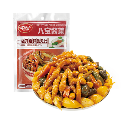 红日子八宝菜腌制发酵爽口下饭菜即食八宝菜含量260g/袋美味酱菜