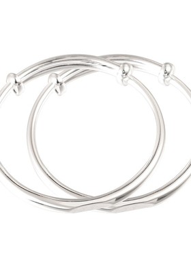 宝宝银手镯9999纯银婴儿足银镯子