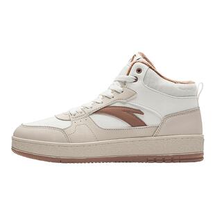 安踏元年棉鞋加绒加厚保暖板鞋女2025新款冬季皮面防水高帮大棉鞋