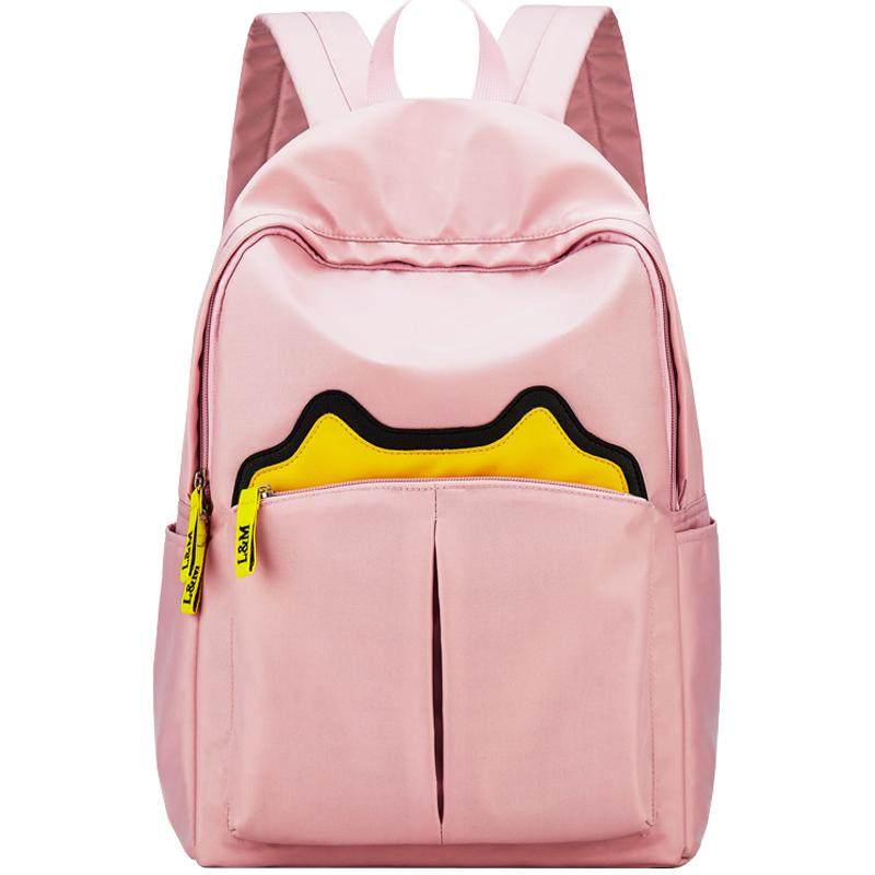 L&M小学生书包女轻便可爱防水书包1-3-6年级电脑大容量儿童双肩包