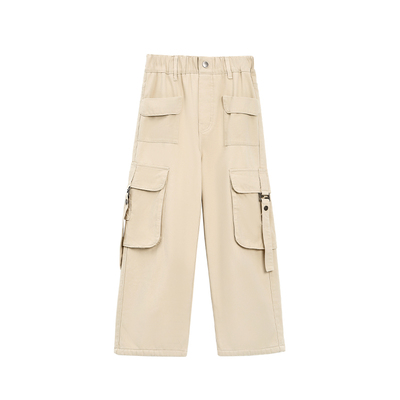 日本LIV童装 女童工装裤秋冬2025新款儿童加绒加厚休闲裤子大童