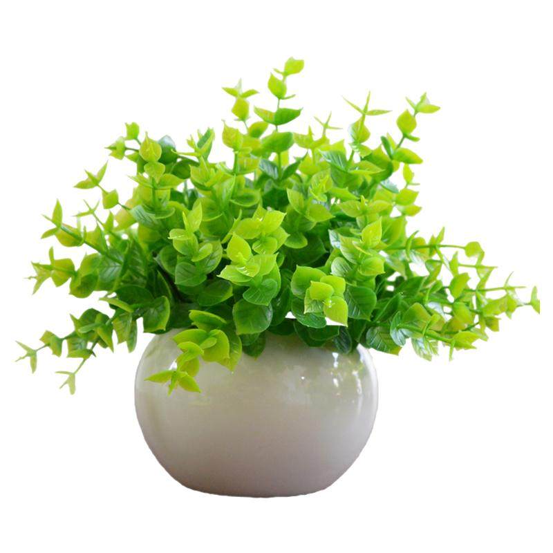 hdh仿真米兰小盆栽假绿植尤加利