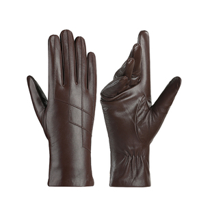 头层小羊皮手套羊毛内里女士保暖薄款开车驾驶骑行通勤时尚礼盒