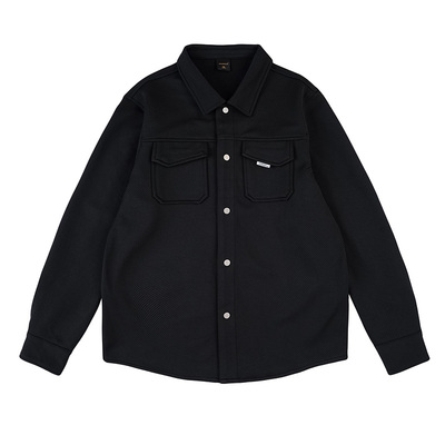 大码男冬季加绒工装感夹克外套