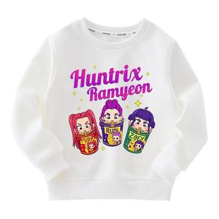 跨境kpop demon hunters猎魔女团女童加厚中大童打底上衣卫衣