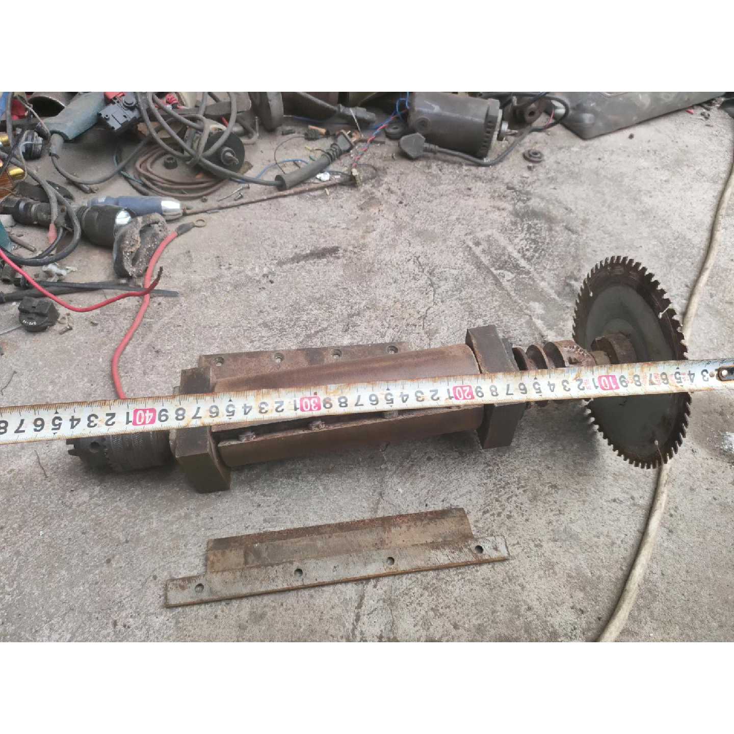 议价拆机的二手工友木工刨轴,一号长44.5厘米,粗78mm,