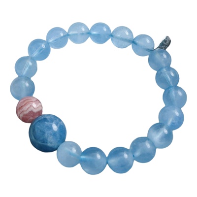 Resonarth · 「初晴」海蓝宝 × 红纹石爱与疗愈天然水晶手串