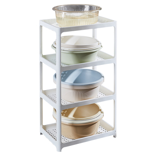 浴室洗脸盆架塑料卫生间宿舍阳台洗漱用品防水桶置物架多层落地式