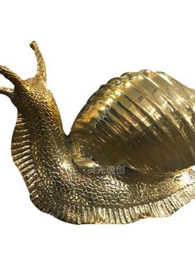 wuone灵光逸创铜蜗牛装饰品摆件