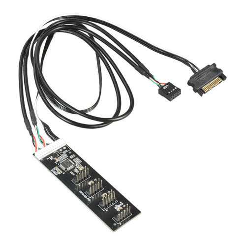 主板USB插针一分二杜邦2.54数据线电源线USB2.0主板9Pin水冷RGB灯风扇蓝牙无线网卡联力控制器和恩杰龙神水冷