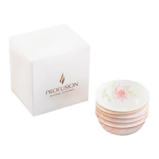 日本NARUMI鸣海Idyllic Poem系列 精致12.5cm骨瓷碗(5只礼盒装)