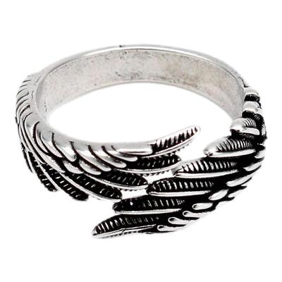 欧美风【天使翅膀】小众戒指男女