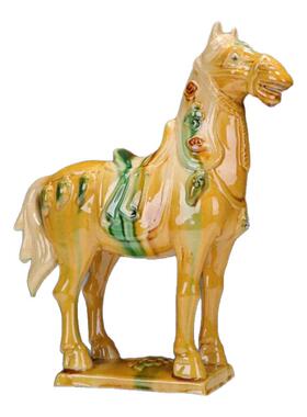 唐三彩陶瓷马丝绸之路骆驼摆件大