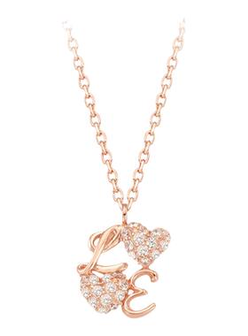 cottiny爱心送女友礼物锁骨链