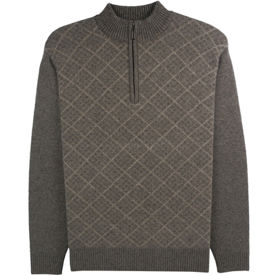 金兔牦牛绒爸爸装拉链打底针织衫